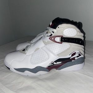 Jordan 8 Retro White Burgundy Women’s Sz 8W